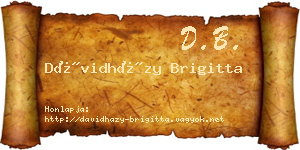 Dávidházy Brigitta névjegykártya
